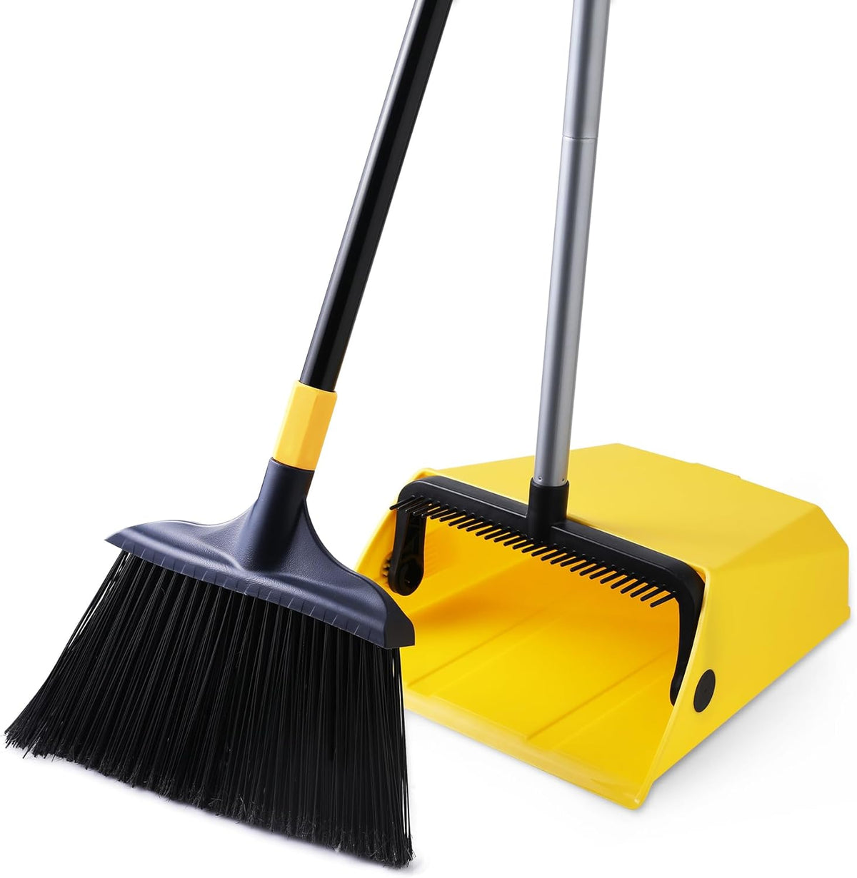 Yocada Commercial Broom and Dustpan Set with Comb Commercial Outdoor Indoor for Courtyard Garage