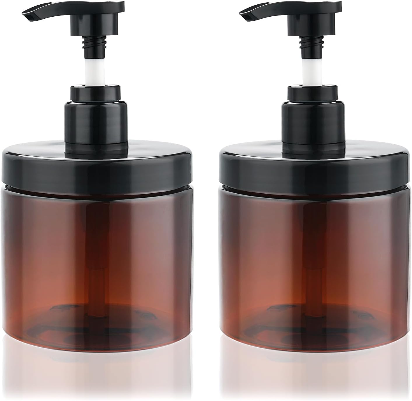 Cosywell Pump Bottle Dispenser Shampoo and Conditioner Dispenser 2 Pack 16.9oz/500ml Wide Mouth