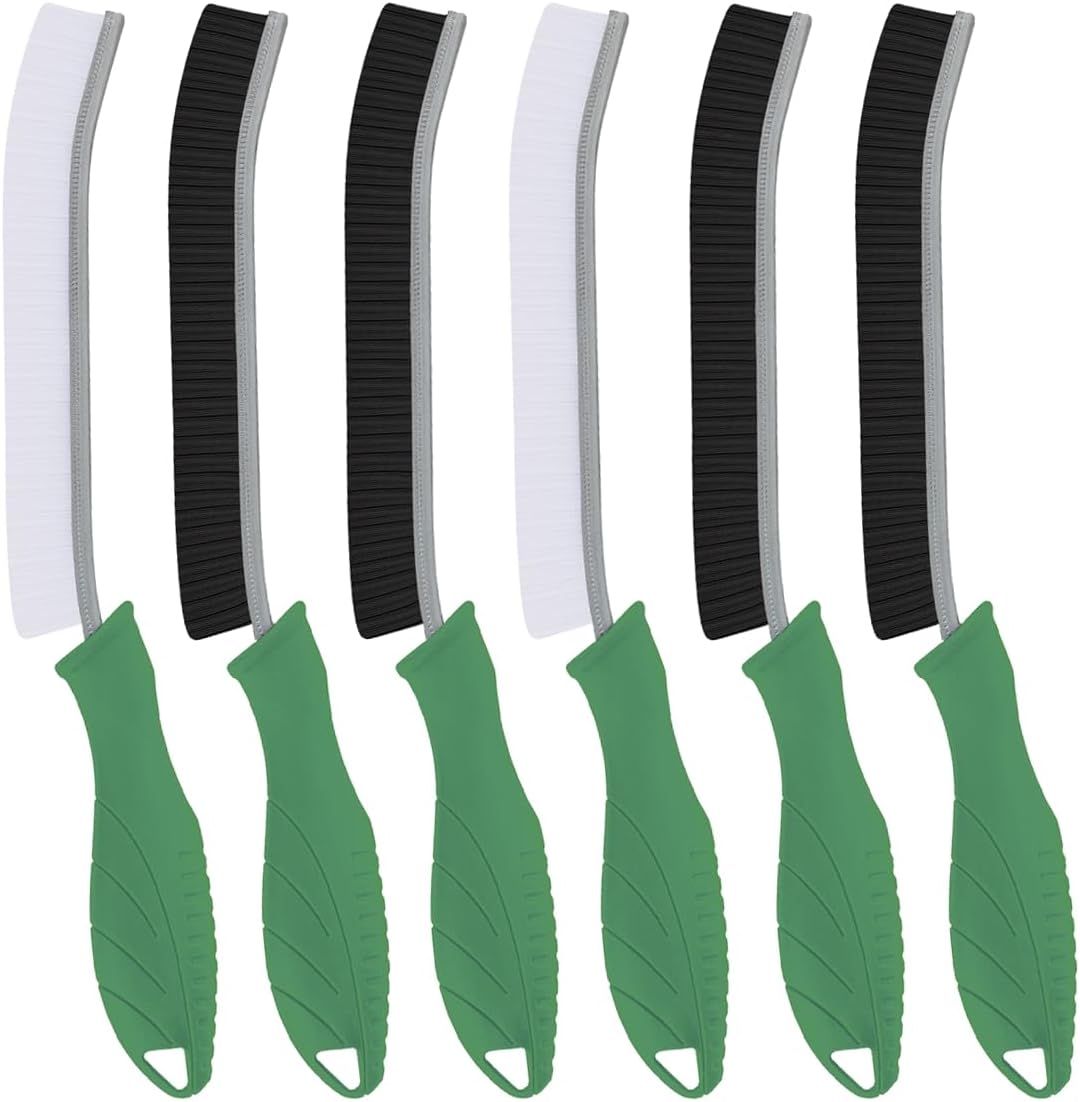 Hard Bristle Crevice Cleaning Brush-Thin Gap Scrub Brush, Small Cleaning Brush, Grout Brush