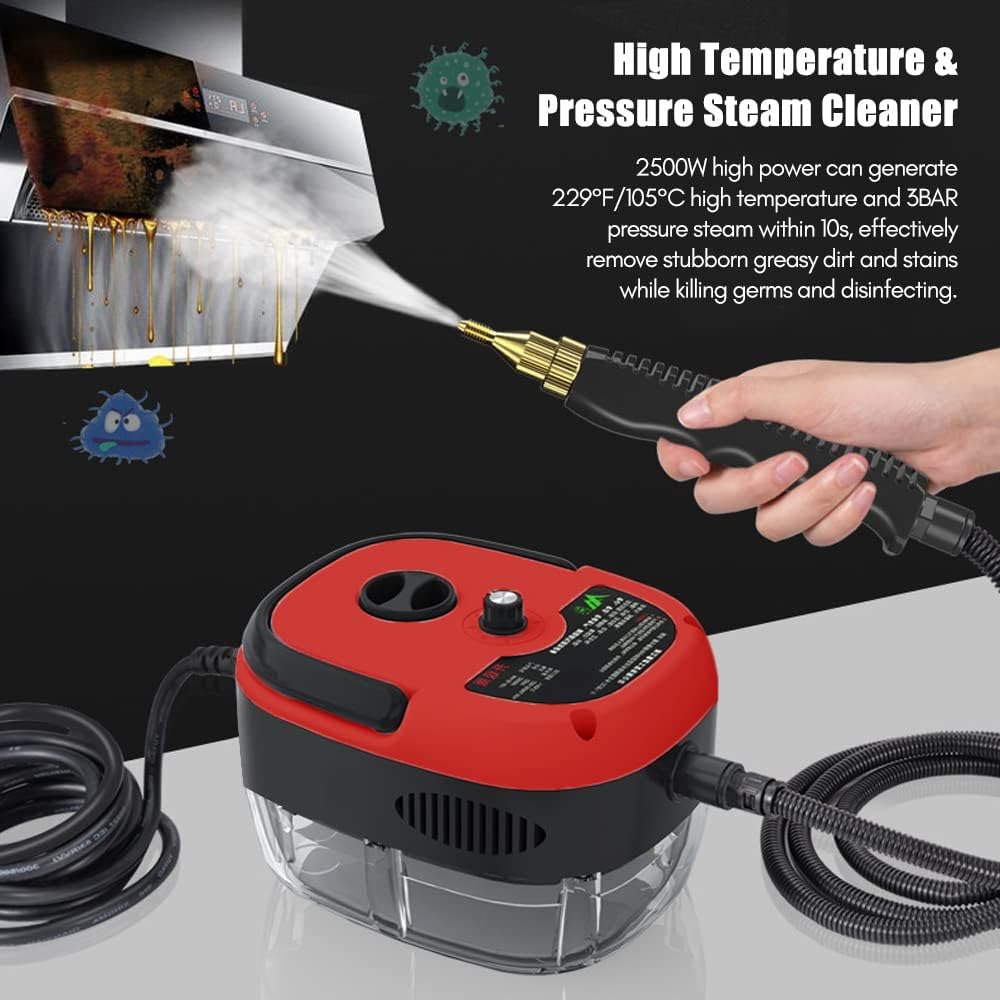 Decdeal Steam Cleaner - 2500W High Temperature Pressurized Handheld Steam Cleaning Machine with