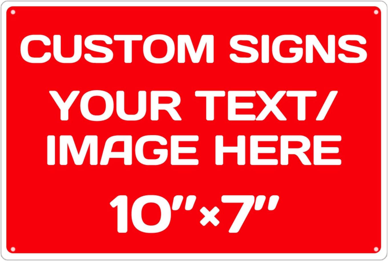 Personalized Aluminum Metal Signs - Weatherproof, Custom Text & Picture, Multiple Sizes, Hazard