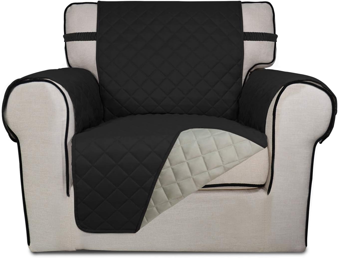 PureFit Reversible Quilted Sofa Cover, Water Resistant Slipcover Furniture Protector, Washable