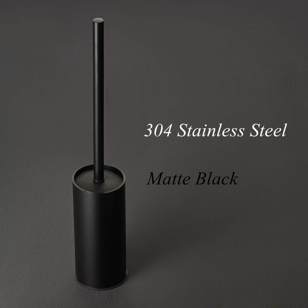 BGL Stainless Steel 304 Black Toilet Bowl Brush and Holder Set Cleaning Tool Holder with Toilet