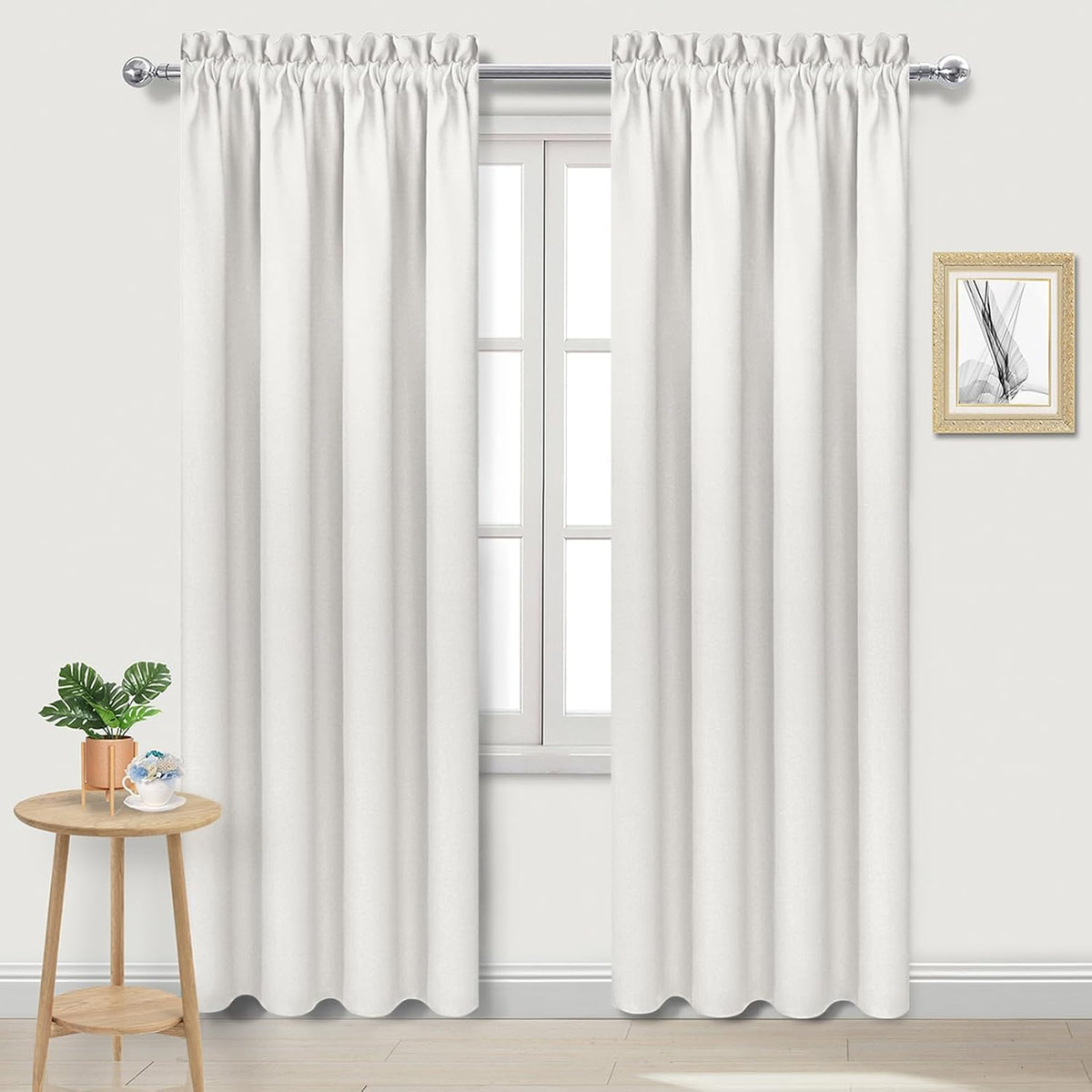 DWCN Blackout Curtains Thermal Insulated, Energy Saving & Noise Reducing Bedroom and Living Room