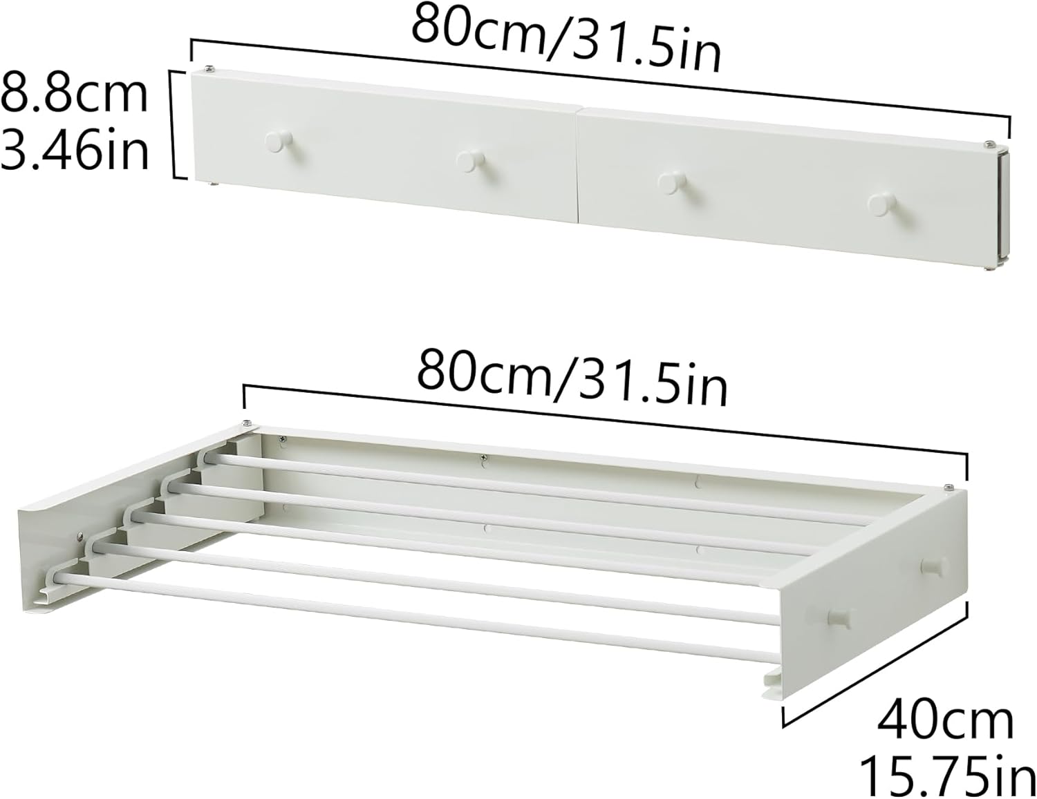 Clothes Drying Rack,Laundry Hanging Rack Collapsible,Wall Mounted Drying Rack for Laundry,Foldable