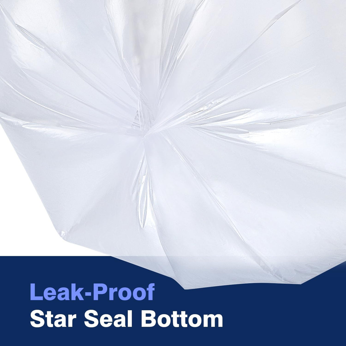 20-30 Gallon Trash Can Liners, 500 Count High Density Garbage Bags, 30'' x 37'', Clear, for