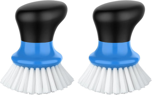 MR.SIGA Dish Scrub Brush, Palm Brush Dish Scrubber with Ergonomic Grip, Kitchen Brushes for Dishes