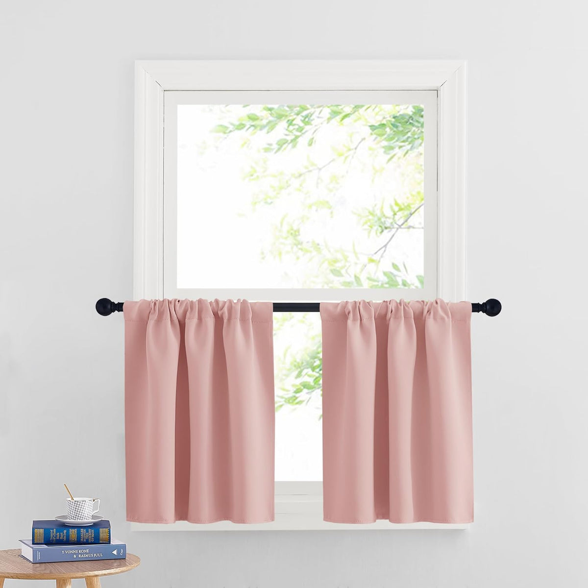 RYB HOME Small Curtains Blackout - Privacy Energy Efficiency Mini Curtains for Kids Bedroom RV