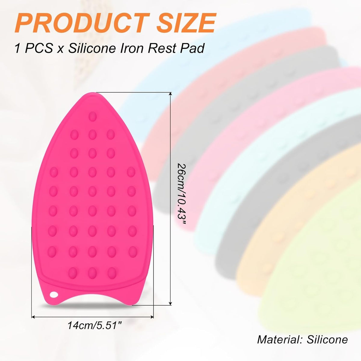 PATIKIL Silicone Iron Rest Pad, Multipurpose Hot Heat Resistant Iron Rest Plate Protective Pad for