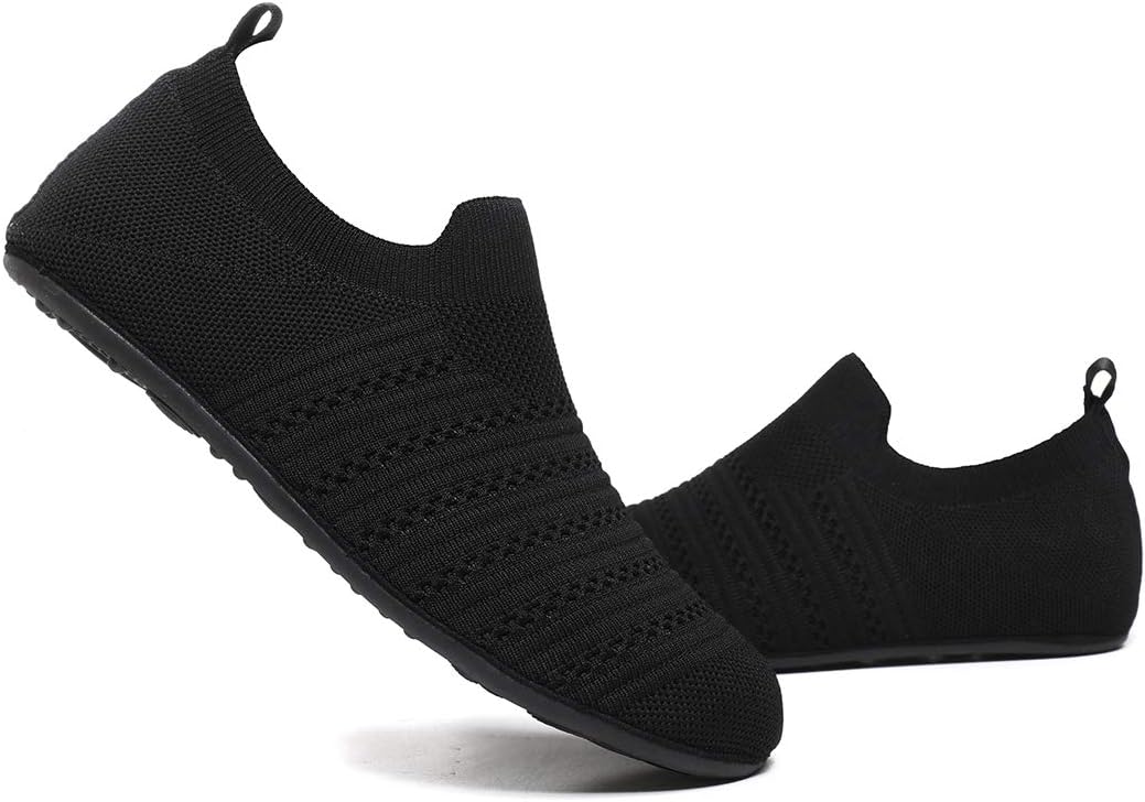 QZKDM Lightweight Slip on Grip Indoor House Slippers Barefoot Non Slip Home Exercise Yoga Shoes for