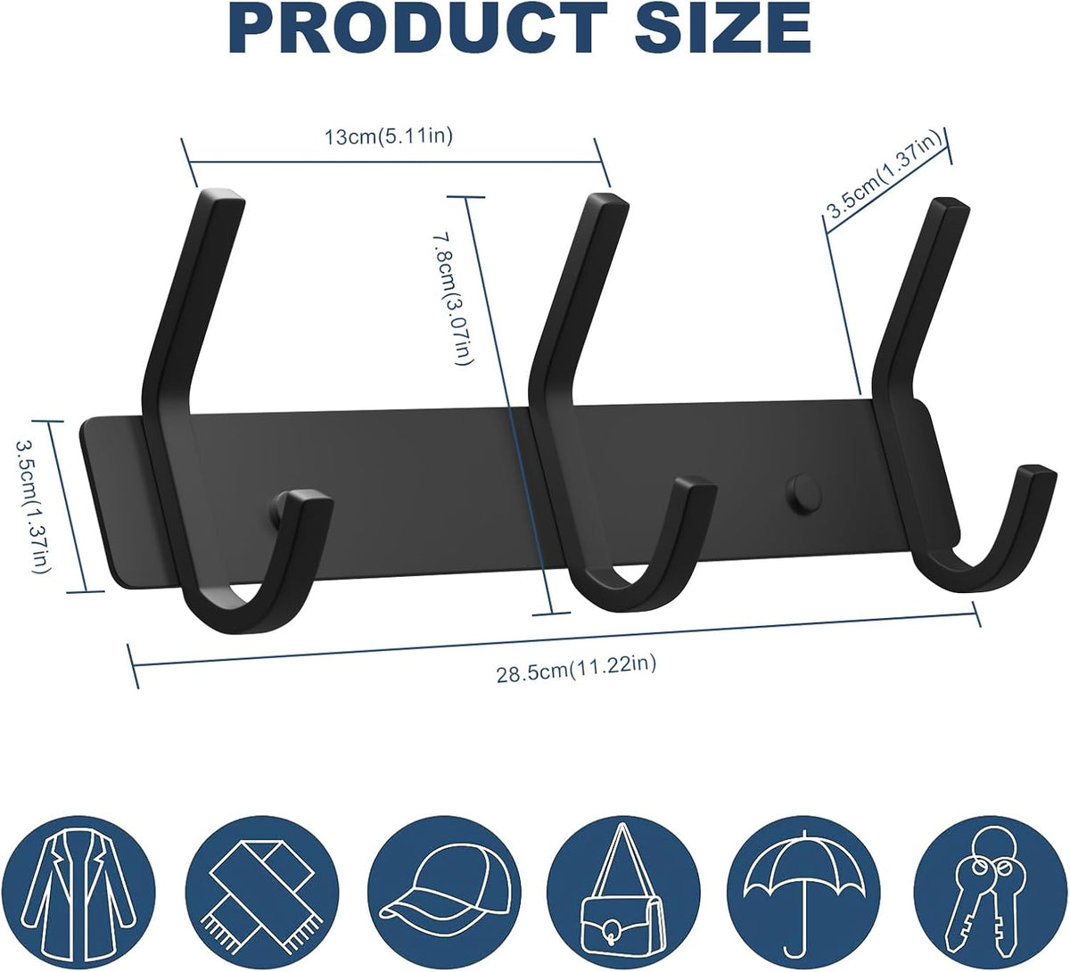 VAEHOLD 2PACK Coat Hooks Wall Hook for Hanging Clothes Robes Towels Hats Heavy Duty Coat Hanger