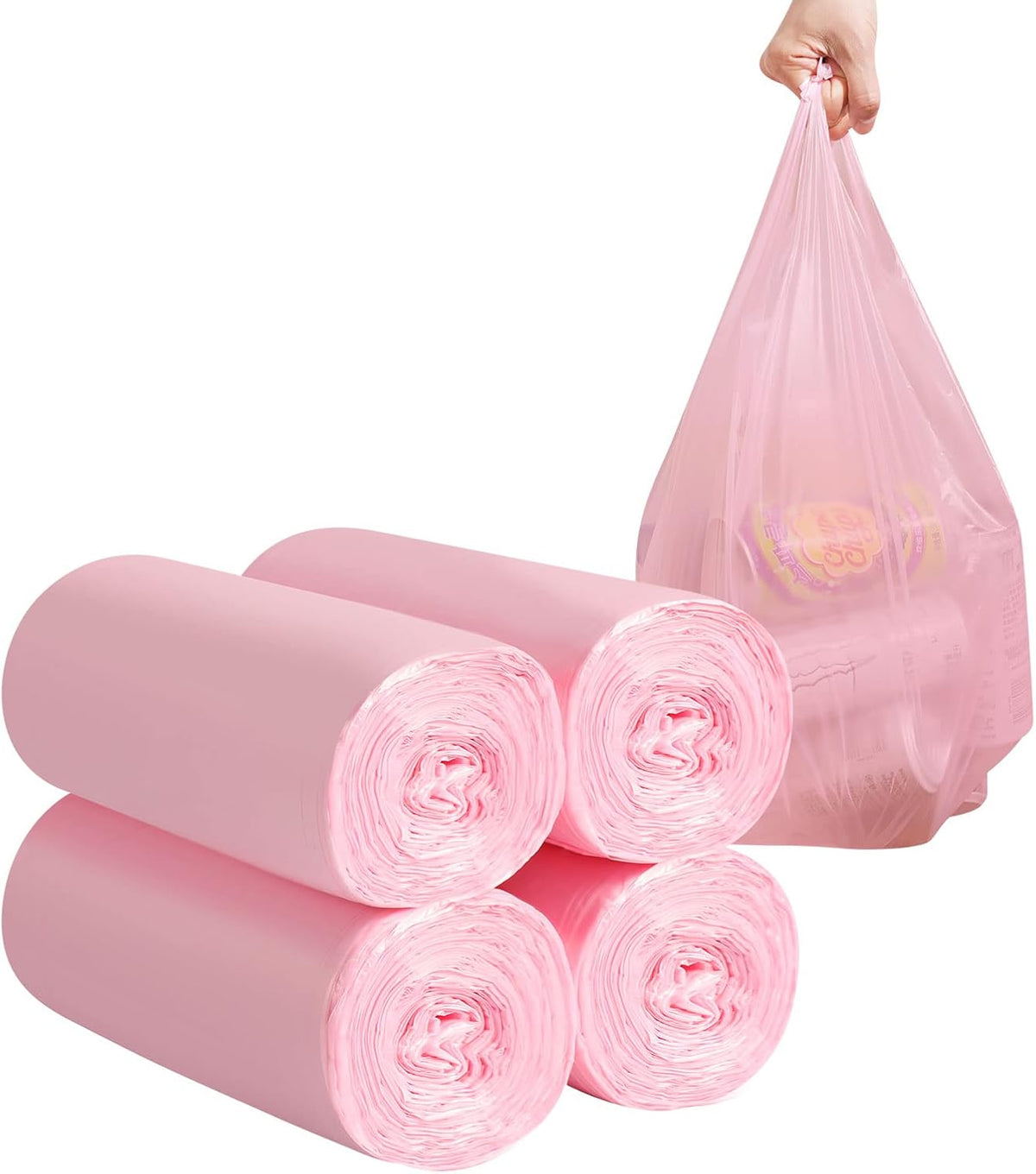 2-4 Gallon Portable Trash Bags,120 Counts Thicken portable Small Garbage Bags for Office
