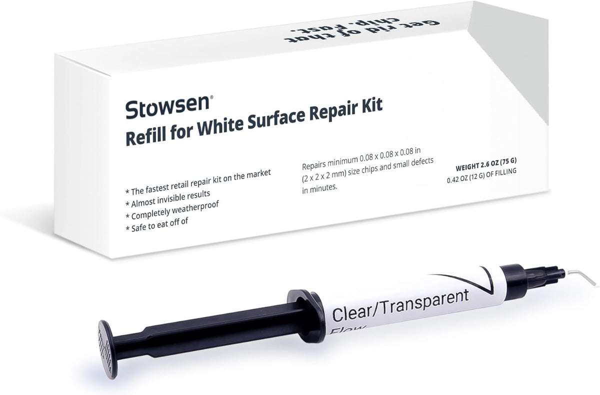 Refill for White Surface Repair Kit - Fix Chips & Defects in Minutes | Restore Tiles Bathroom