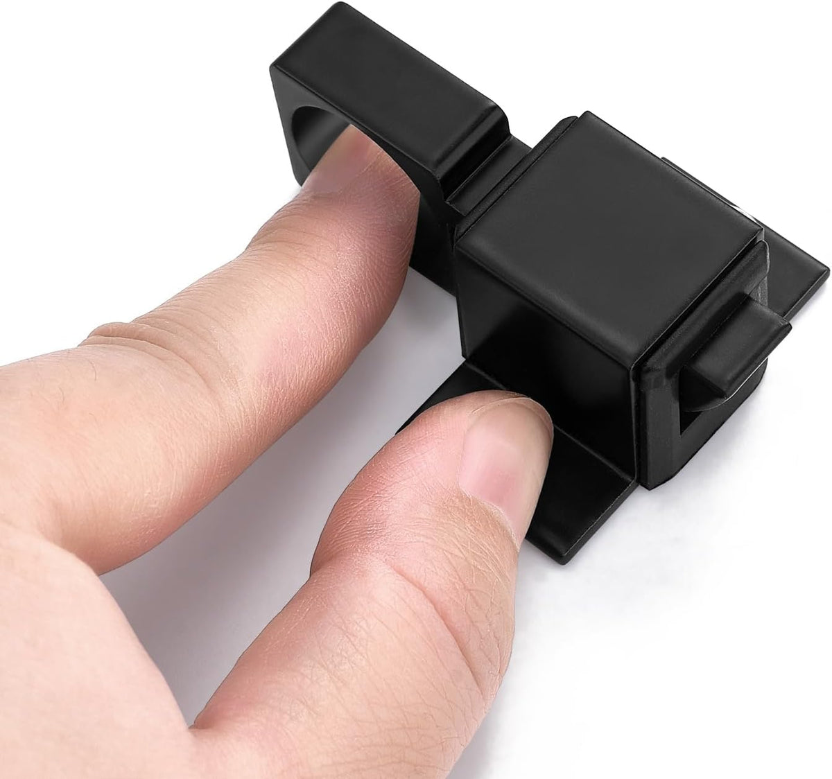 2 Packs Self-Closing Latches, Black Spring Door Lock, Aluminum Alloy Automatic Gate Latch with