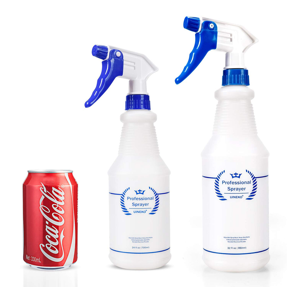 Plastic Spray Bottle 2 Pack, 32 Oz, All-Purpose Heavy Duty Spraying Bottles Leak Proof Mist Empty