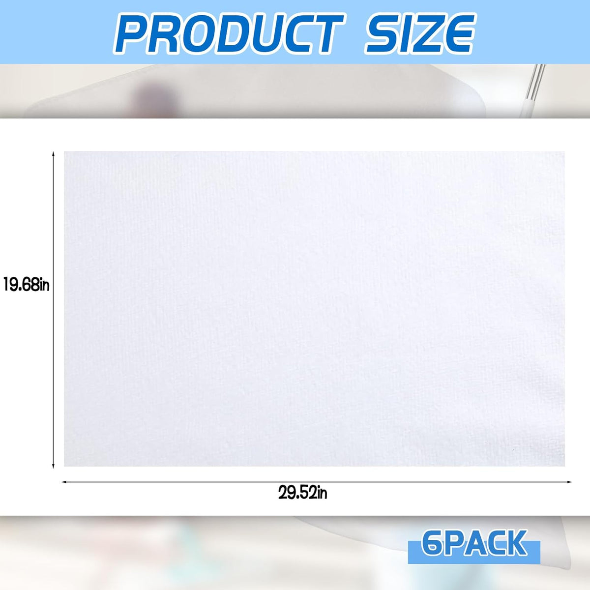 6 Pack Extra Large Microfiber Cleaning Cloths 20"x30", Lint-Free Reusable Towels for Home, Glass