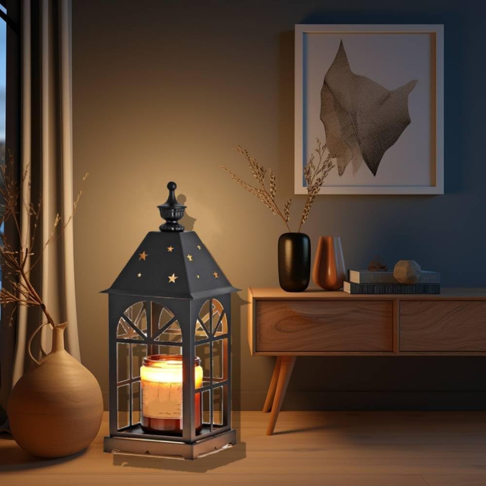 VINGVO Candle Warmer Lamp with Timer, Electric Candle Warmer, Wax Warmer with 2 Bulbs, Adjustable