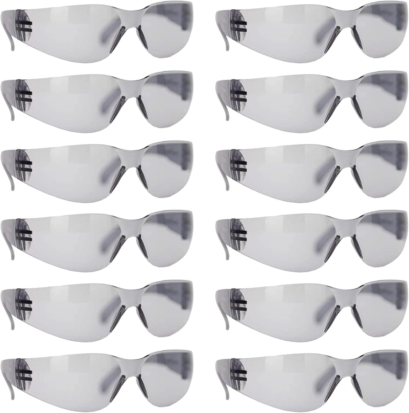 BISON LIFE Safety Glasses - Scratch Resistant Wrap Around Eyewear, Polycarbonate ANSI Z87.1 Impact