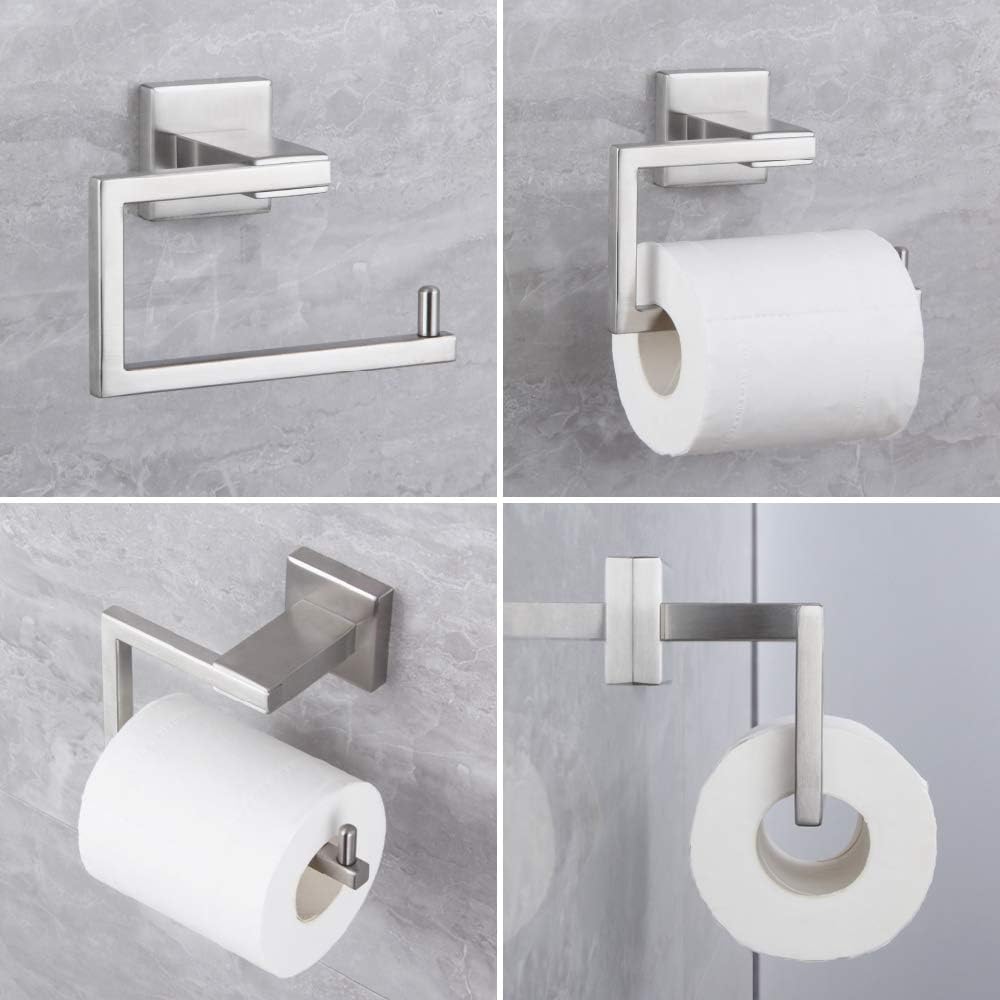 SUS304 Stainless Steel Bathroom Toilet Paper Holder Kitchen Washroom Tissue Roll Dispenser Wall