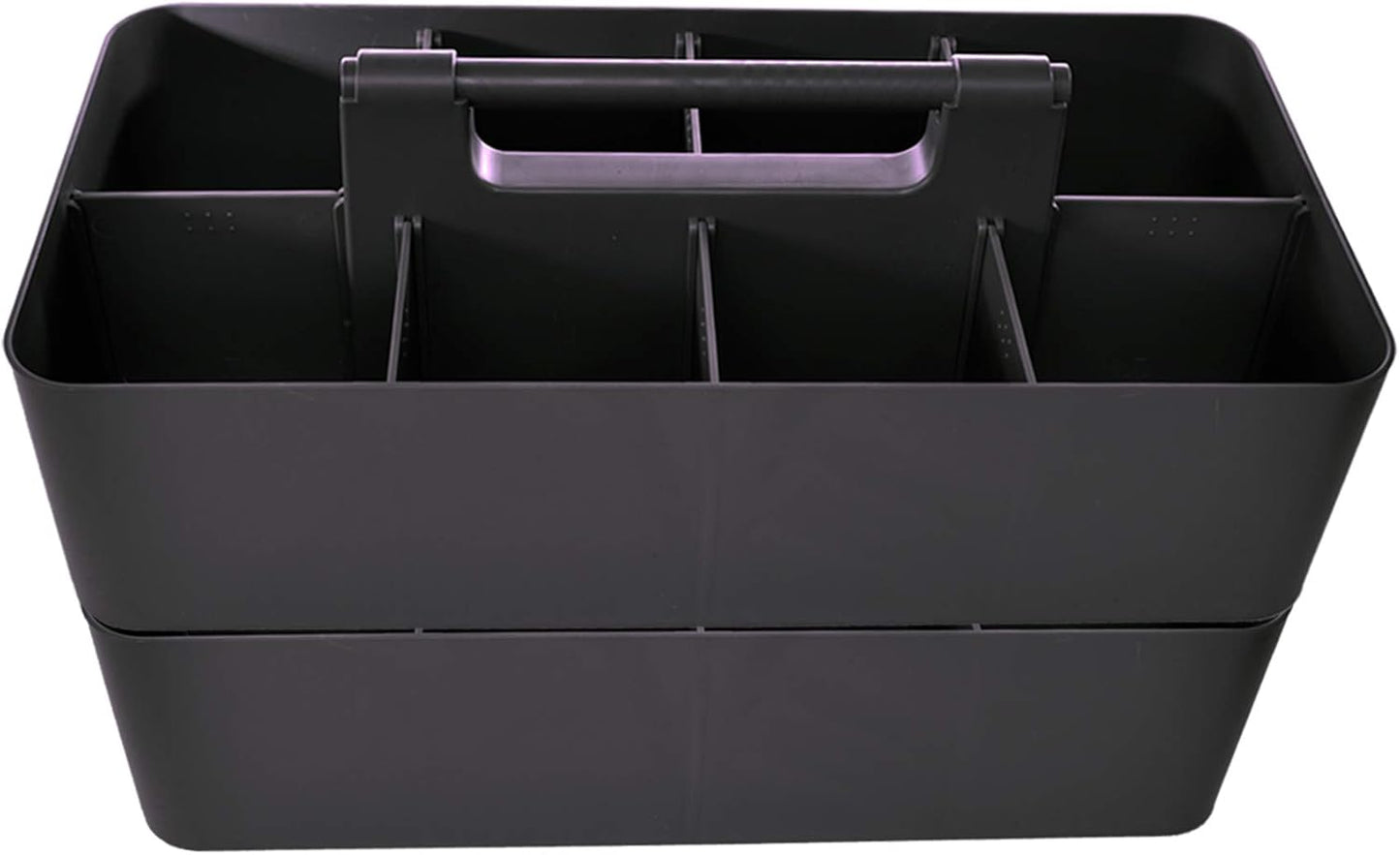 2 PACK - Portable DIY 8 Dividers Durable Plastic Tote Tool & Supply Cleaning Caddy with Handle Made