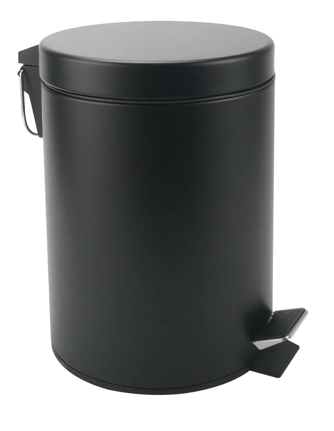 Stainless Steel Small Trash Can with Lid & Step Pedal - 5 Liters/1.3 Gallon Soft Close Waste Basket