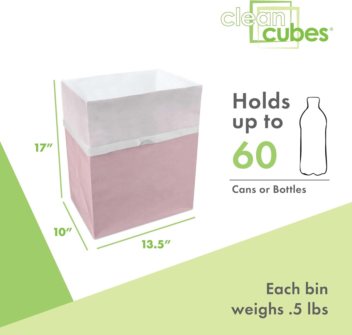 13 Gallon Disposable Pop-Up Trash Cans (3-Pack) with Fitted Bags – Foldable Garbage & Recycling