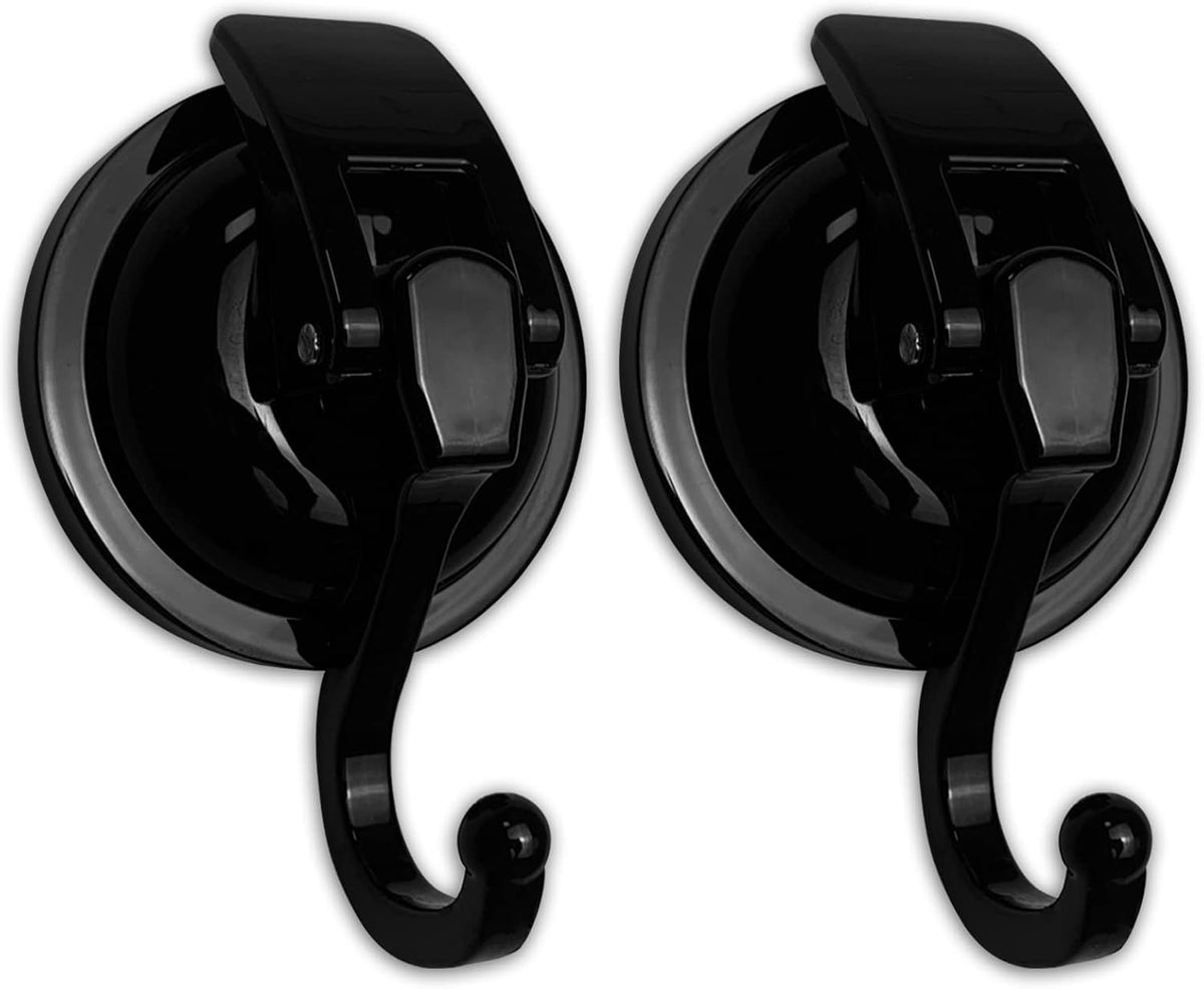 Heavy Duty Vacuum Shower Hooks - Glass Suction Cup Hooks, Reusable, No Hole Punched, for Bathroom