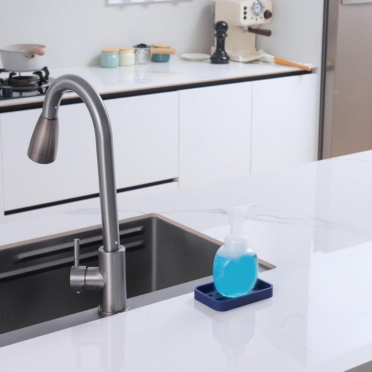 Silicone Kitchen Sink Organizer Tray for Multiple Usage,Easy Clean Sponges Holder for Kitchen
