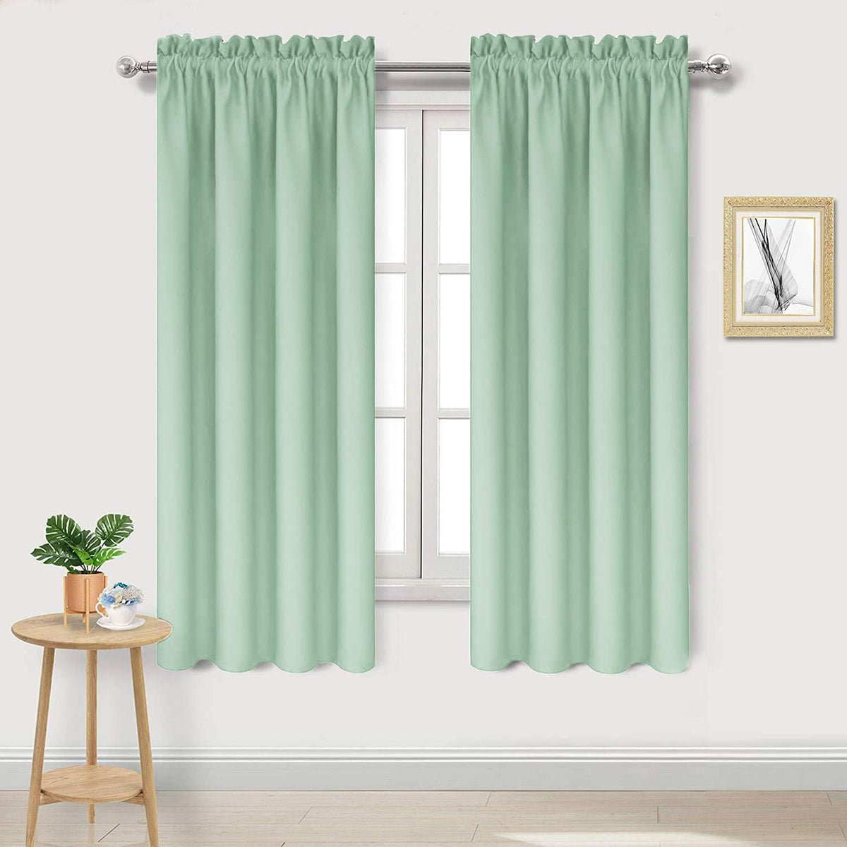 DWCN Blackout Curtains Room Darkening Thermal Insulated Bedroom Curtains Window Curtain Panels, 42