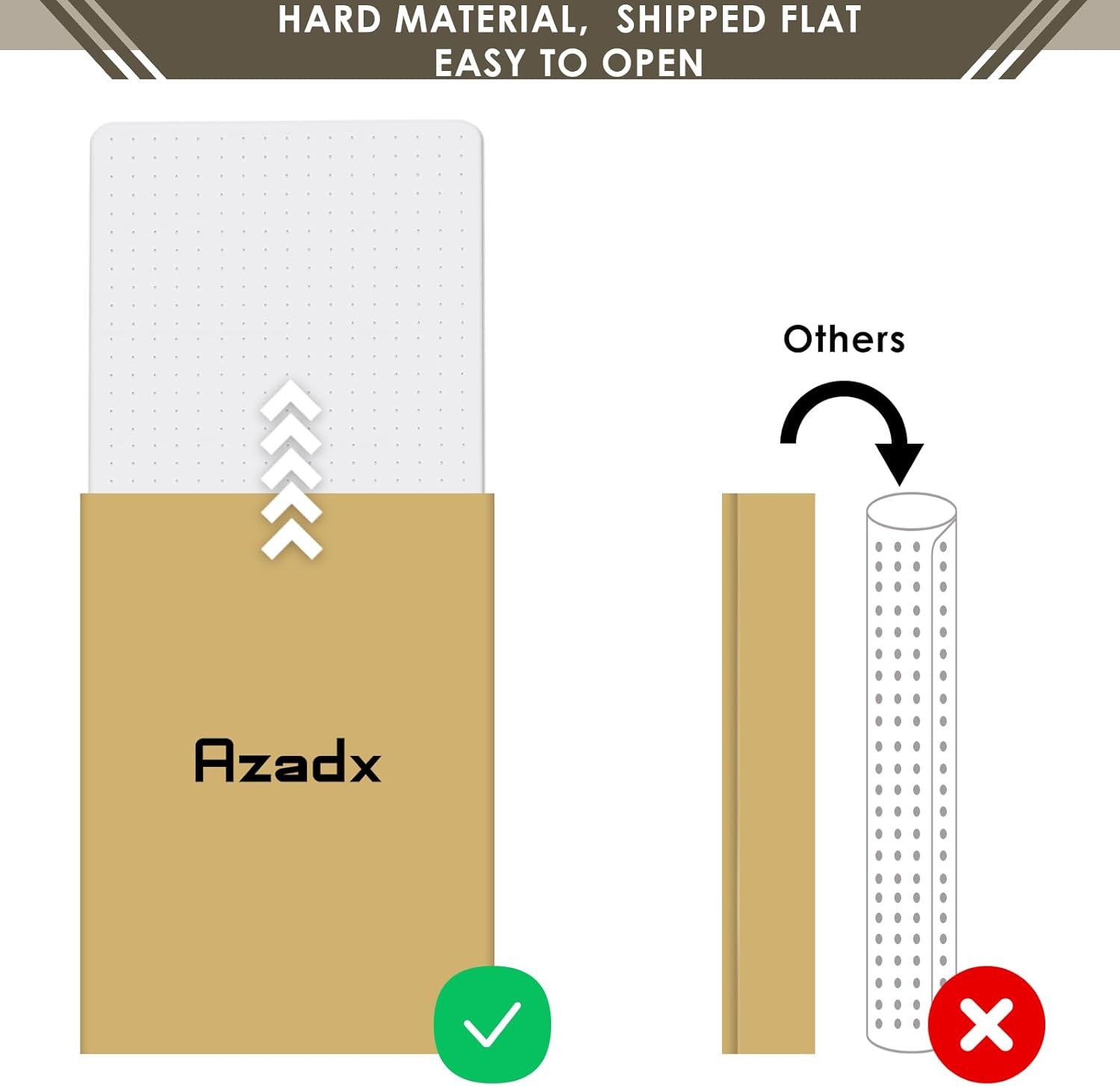 Azadx Heavy Duty Office Chair Mat for Carpet 51" x 63" Hard Material Chair Mat for Carpeted Floor