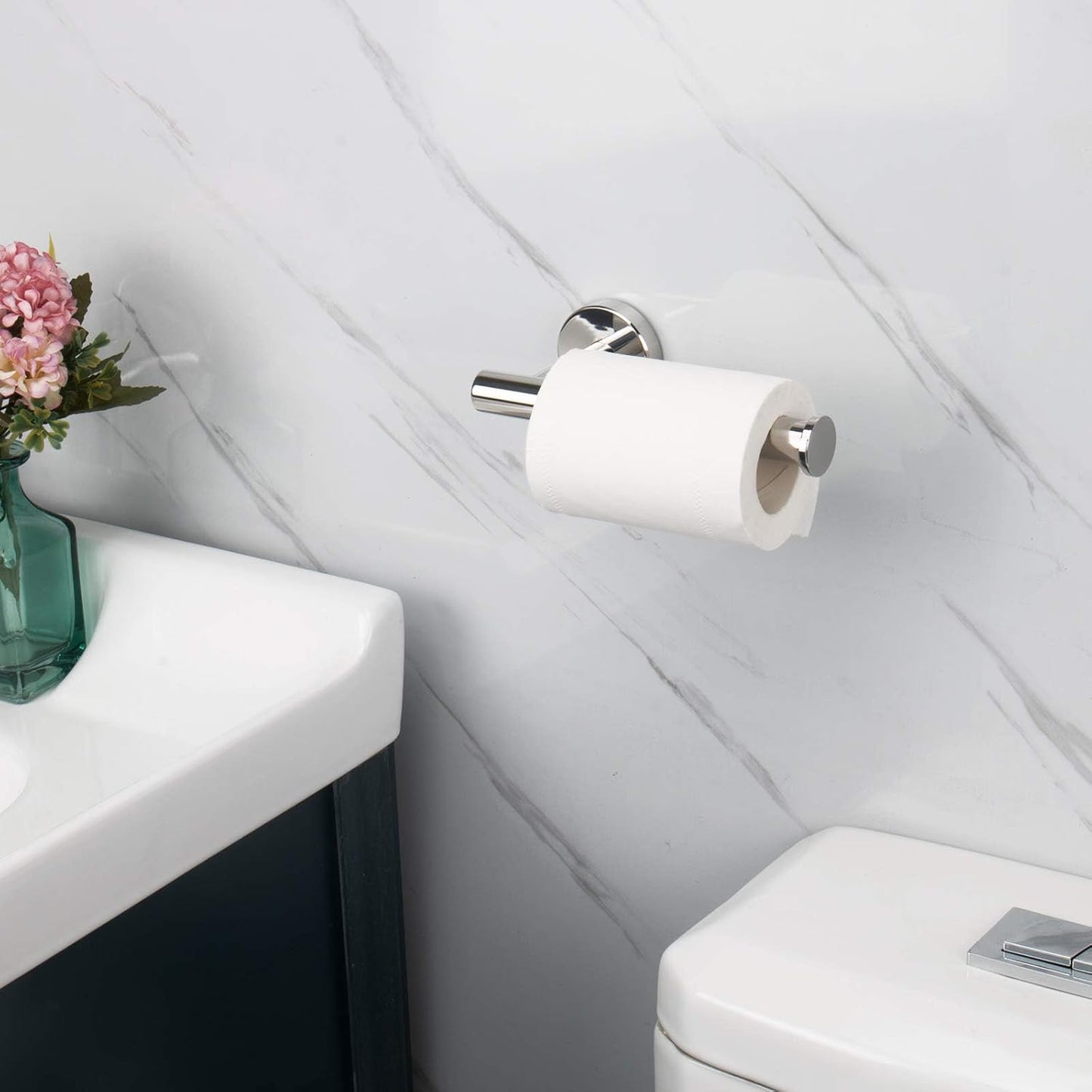 NearMoon Bathroom Toilet Paper Holder, Premium SUS304 Stainless Steel Rustproof Wall Mounted Toilet
