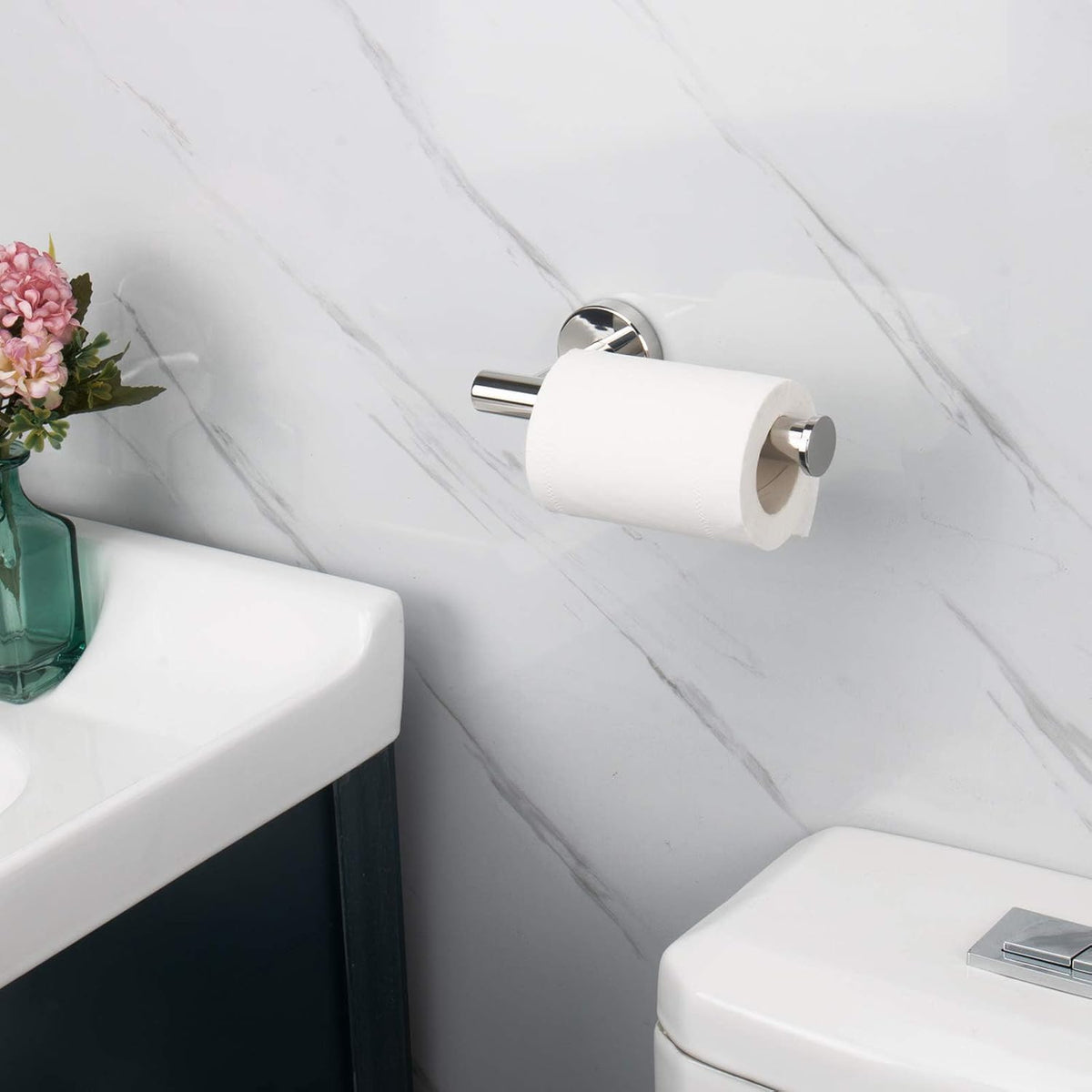 NearMoon Bathroom Toilet Paper Holder, Premium SUS304 Stainless Steel Rustproof Wall Mounted Toilet