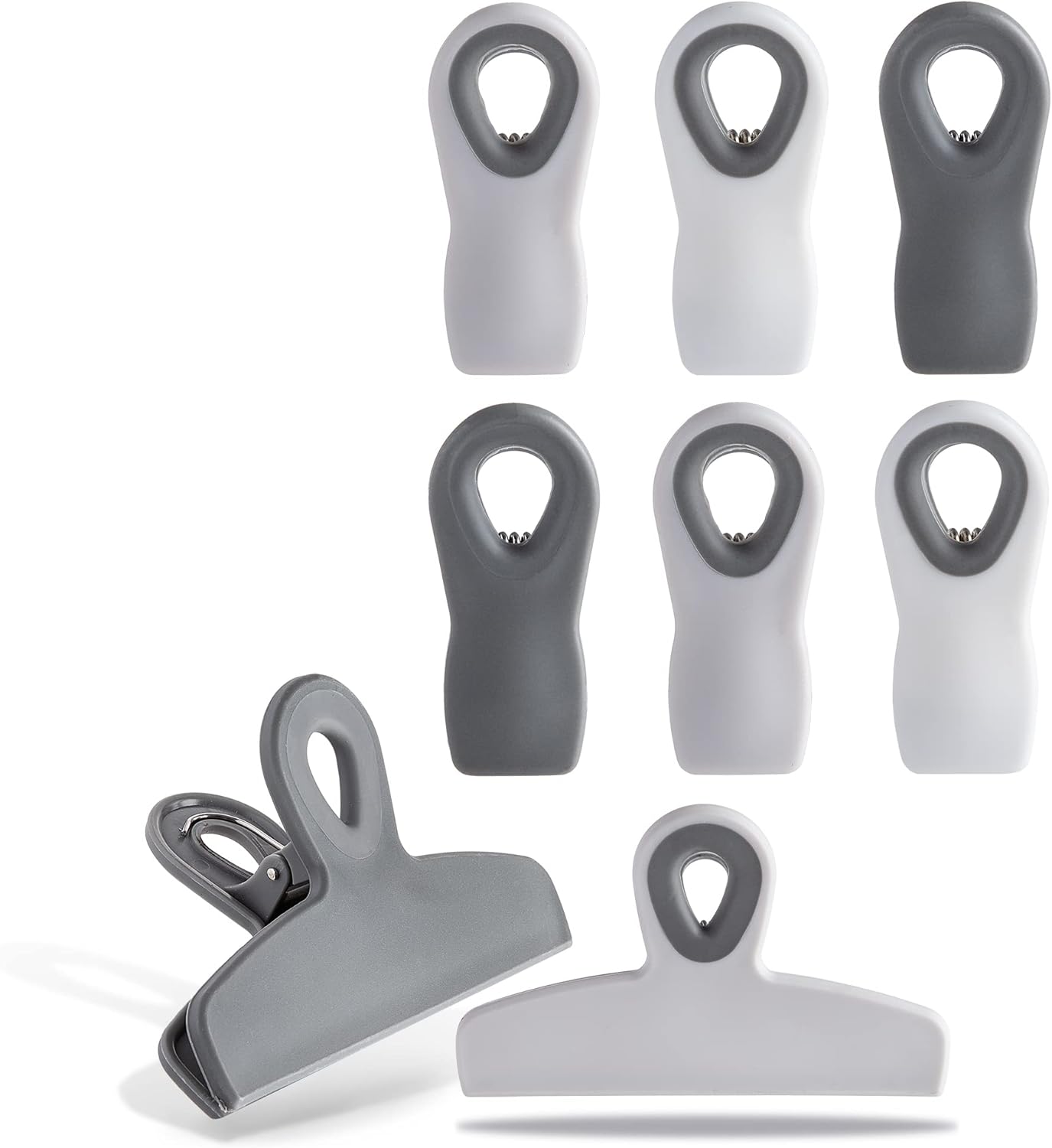 COOK WITH COLOR Bag Clips - Heavy Duty Chip Clip and Refrigerator Magnet Clips for Food Storage