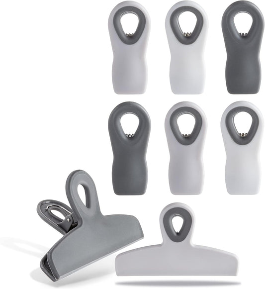 COOK WITH COLOR Bag Clips - Heavy Duty Chip Clip and Refrigerator Magnet Clips for Food Storage
