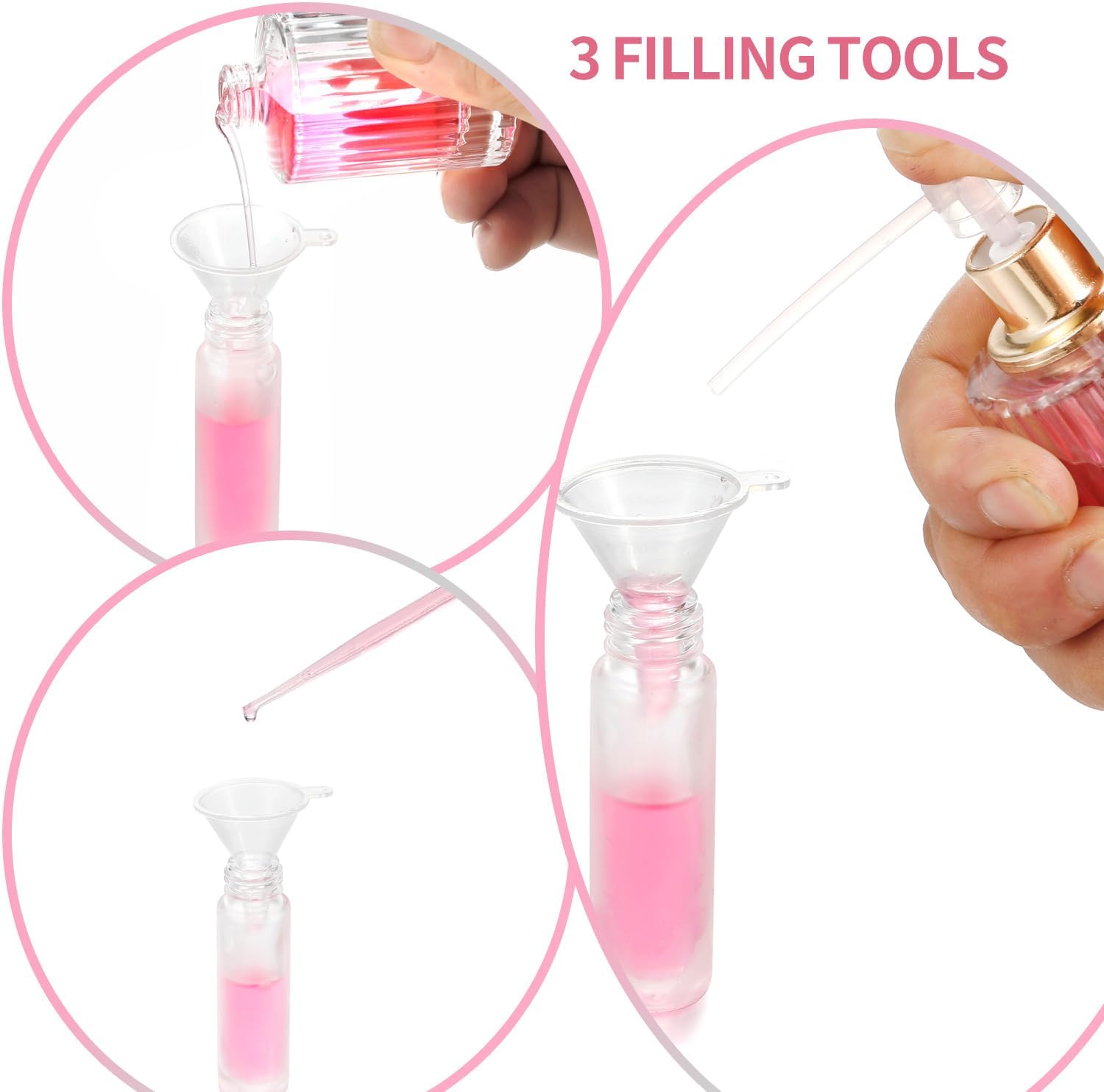 12 Pack Essential Oil Roller Bottles,10ml Empty Frosted Glass Roller Bottles with Stainless Steel