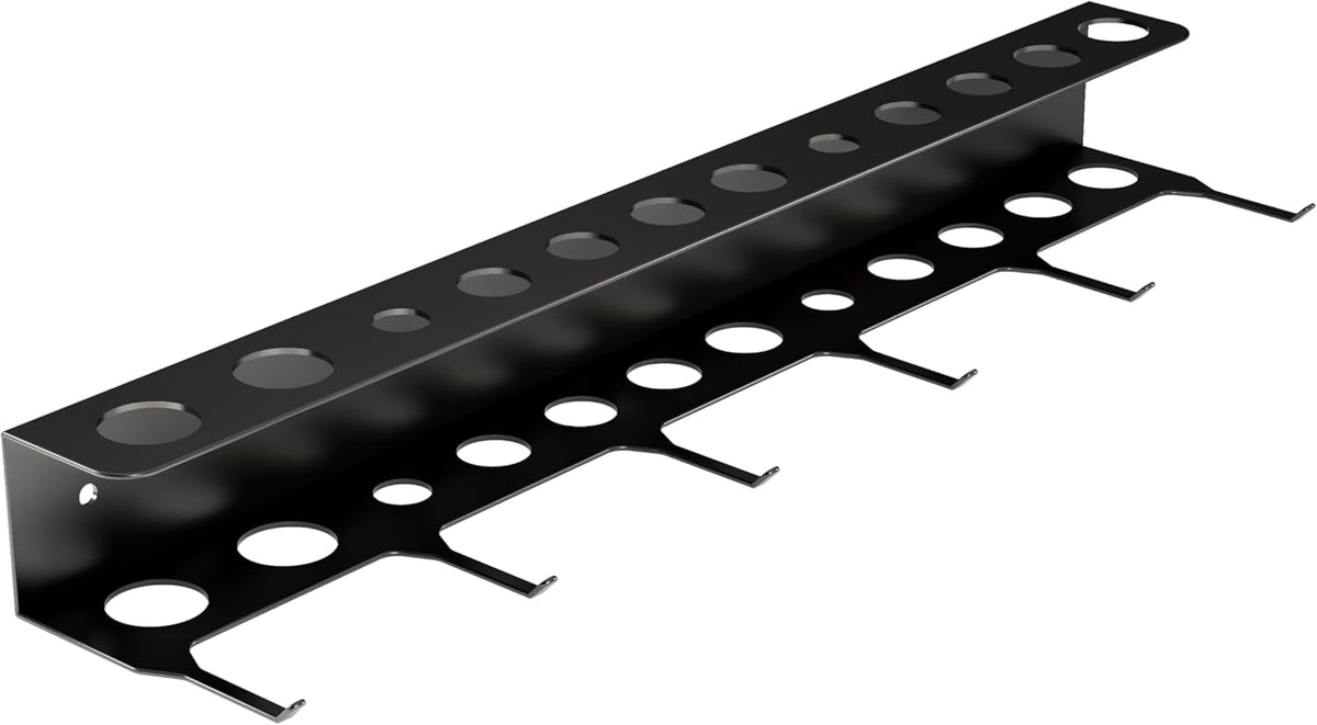 Wall Mount Brush Holder & Tool Hanger Rack for Garage, Detailing Organizer with Mounting Hardware
