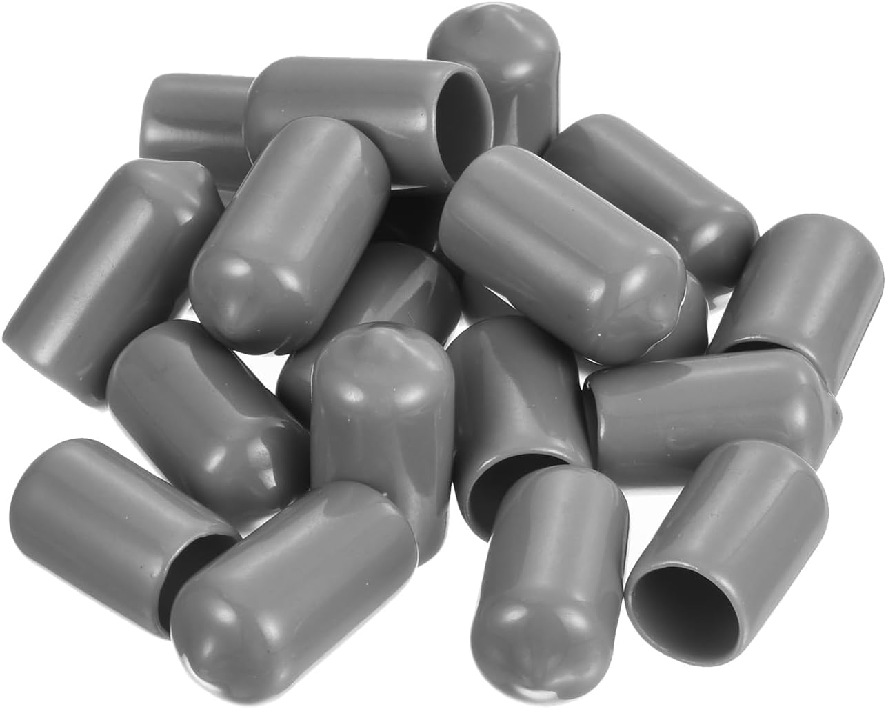 uxcell 20pcs Rubber End Caps Protective Caps 11mm ID Vinyl PVC Round Tube Bolt Cap Cover Screw