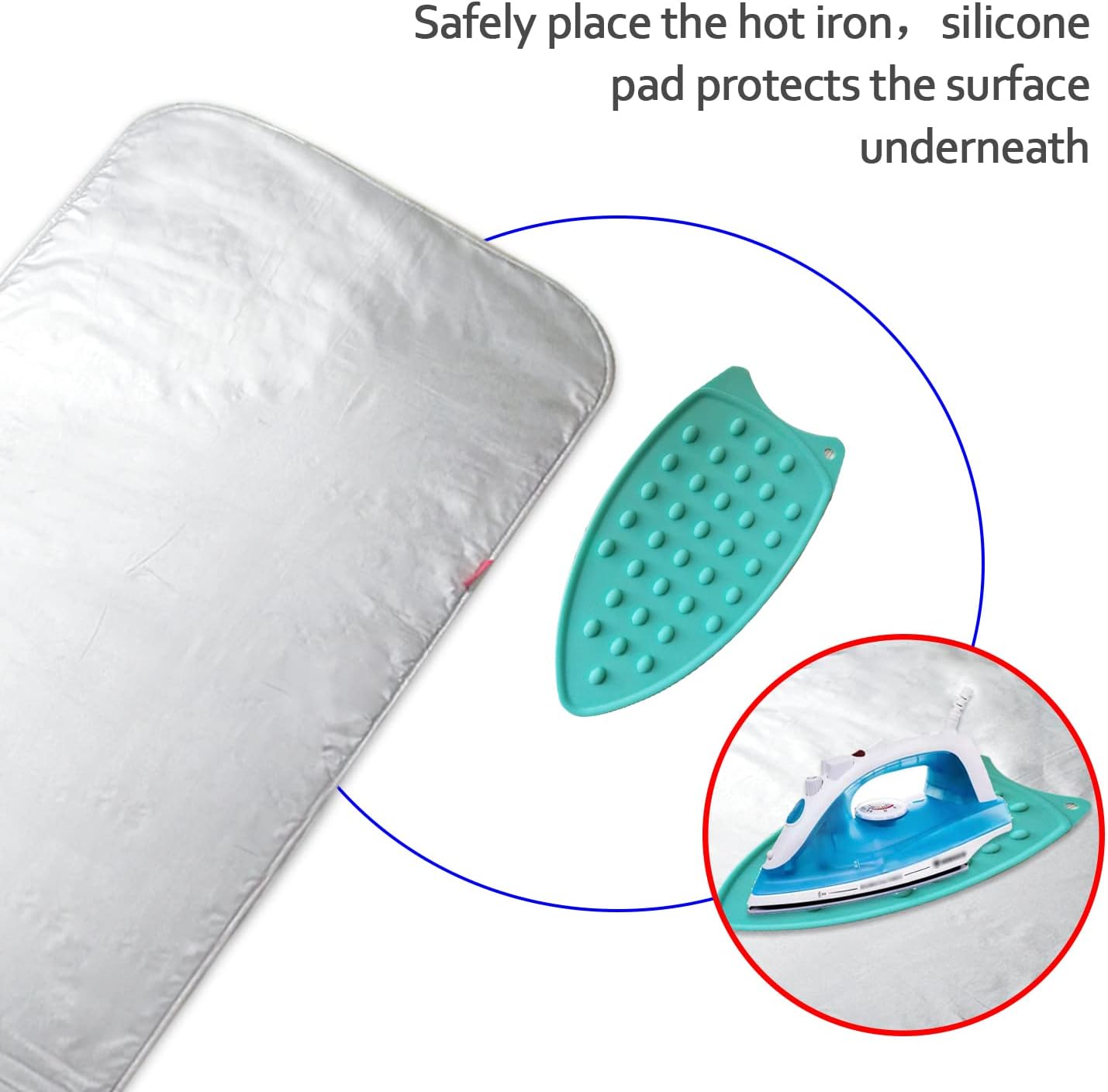 Ironing Mat,Thickened (32x55 inch) Ironing Blanket Ironing Pad, Double-Side Using Heat Resistant