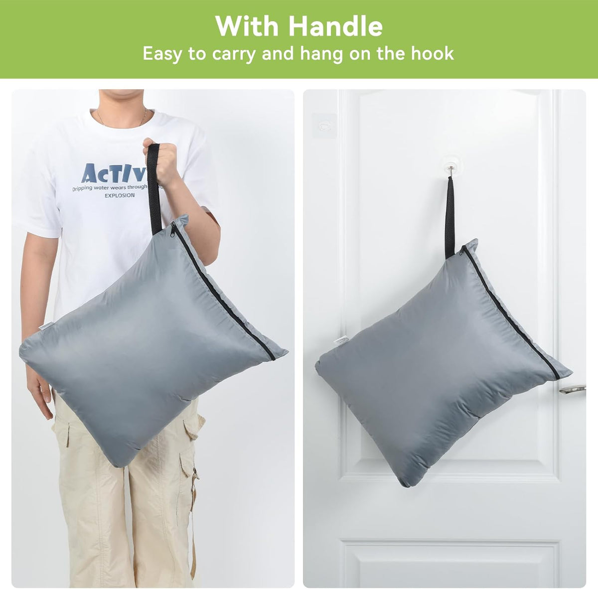 OTraki 2PCS Wet Bags 16x20 inch Medium Wet Dry Bag for Swimsuit and Towels Waterproof Beach
