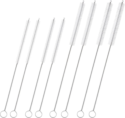 Reusable Straw Cleaner Brush Set - 8PCS Extra Long 12 inch Metal Straw Cleaning Brushes for
