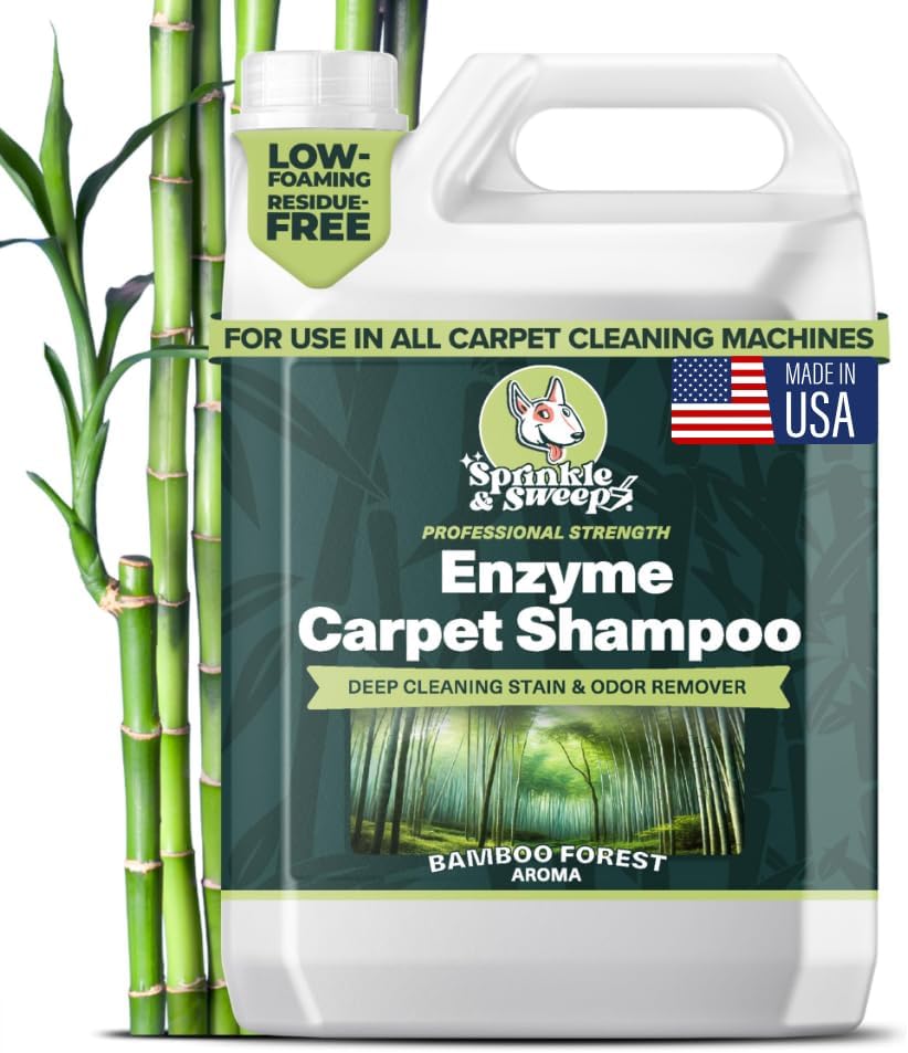 Enzyme Carpet Cleaner - Enzyme Carpet Shampoo (64oz) - Carpet Cleaner Solution to Eliminate Tough