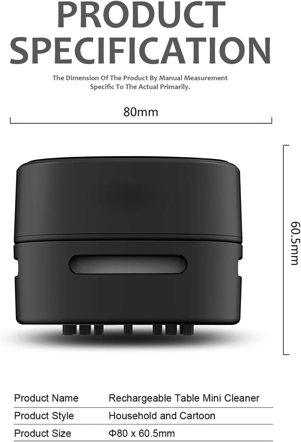 ODISTAR Desktop Vacuum Cleaner, Mini Table dust Sweeper Energy Saving,High Endurance up to 400