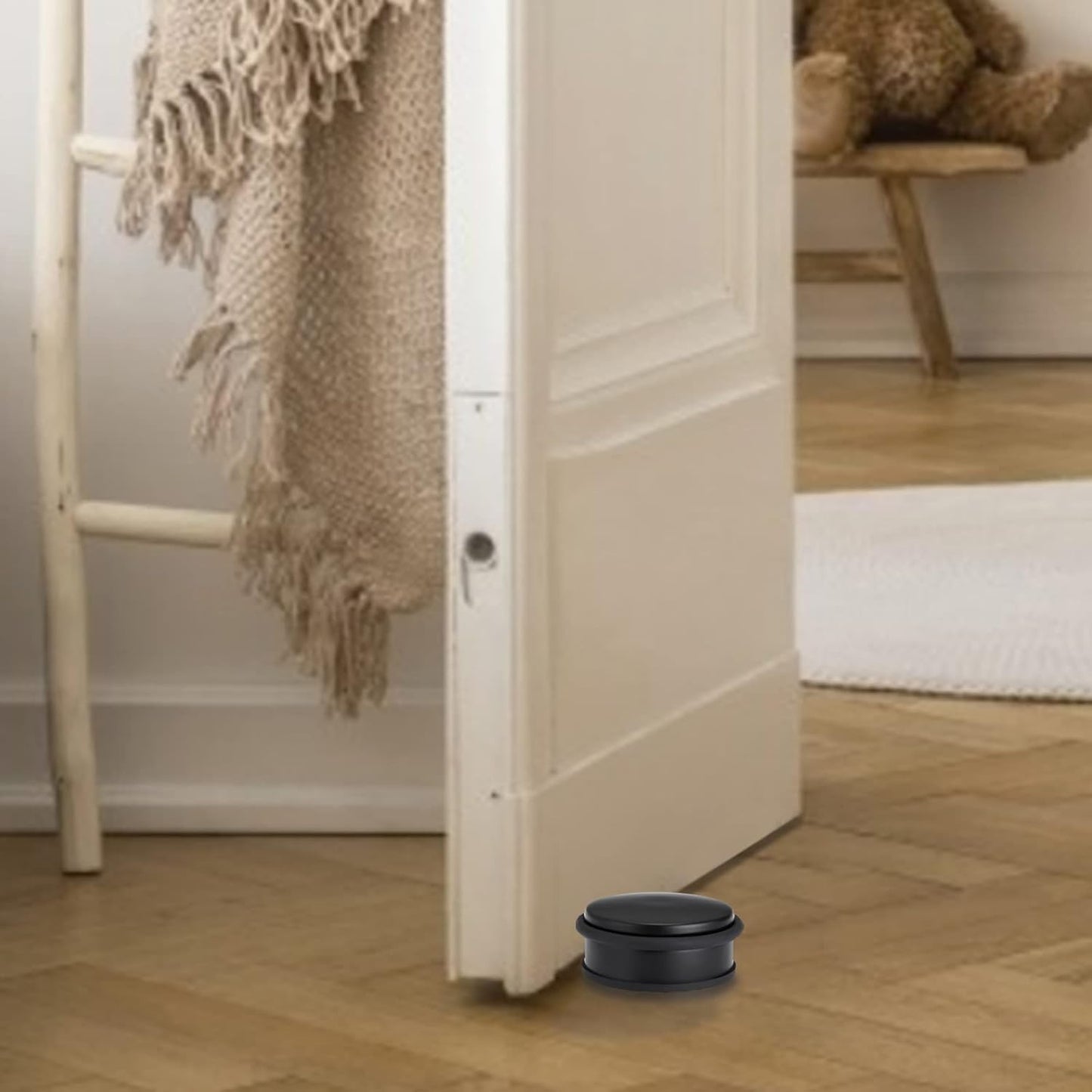 Sumnacon 2Pcs Heavy Duty Door Stoppers No Drill, Sturdy Stainless Steel Floor Door Stops with