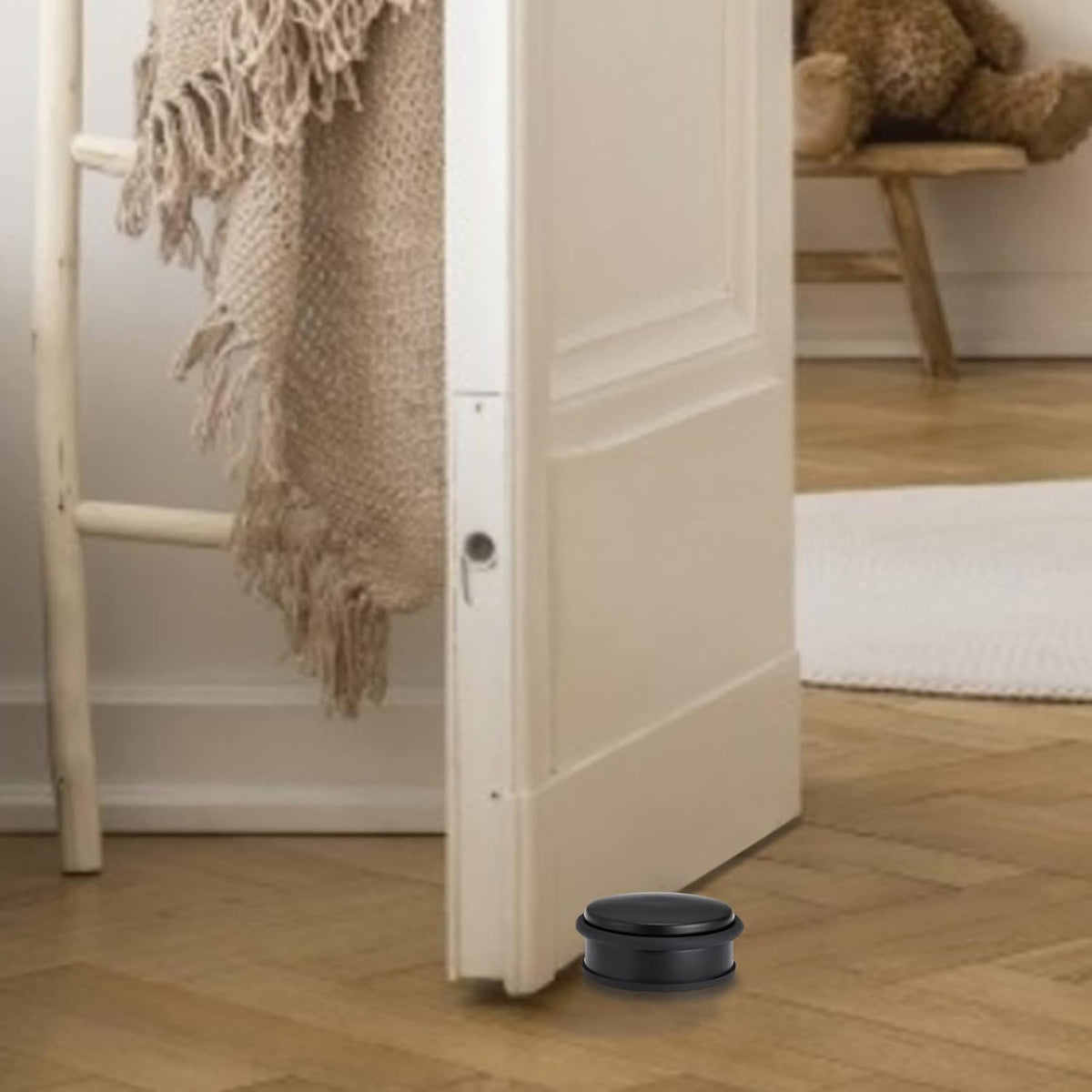 Sumnacon 2Pcs Heavy Duty Door Stoppers No Drill, Sturdy Stainless Steel Floor Door Stops with