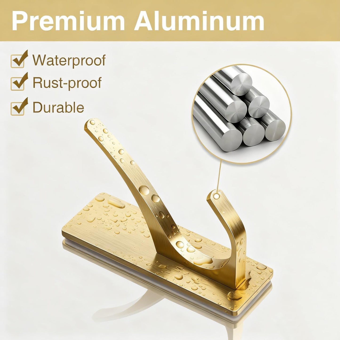 10 Pack Self Adhesive Coat Hooks for Hanging, Heavy Duty Stainless Double Wall Hook for Towel