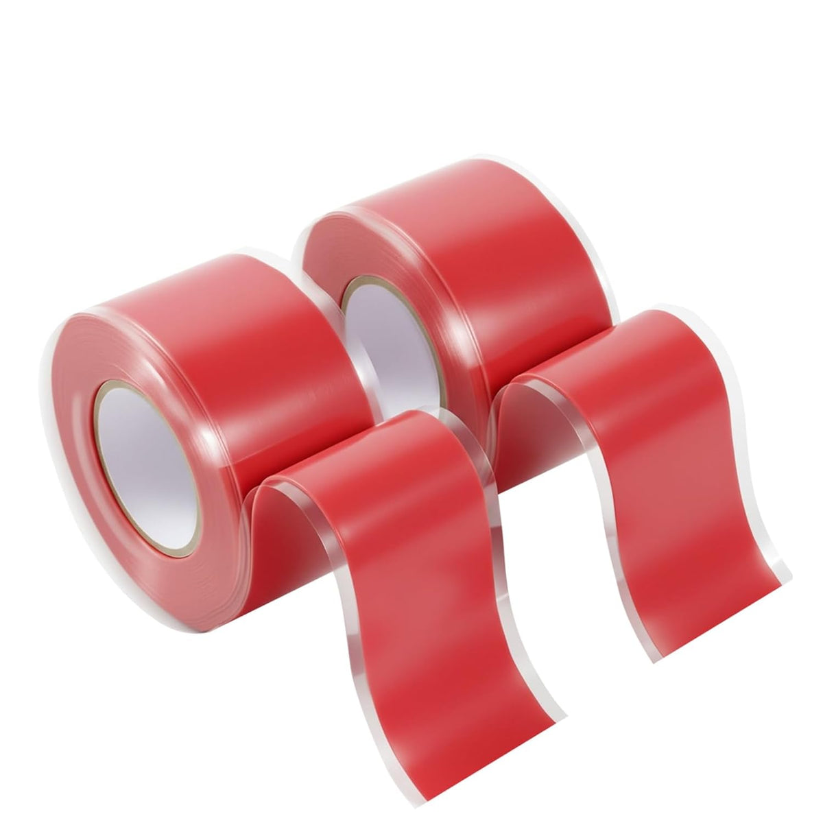 Self Fusing Silicone Tape 2 Rolls 1 in x 10' Red Waterproof Rescue Tape Rubber Leak Silicone