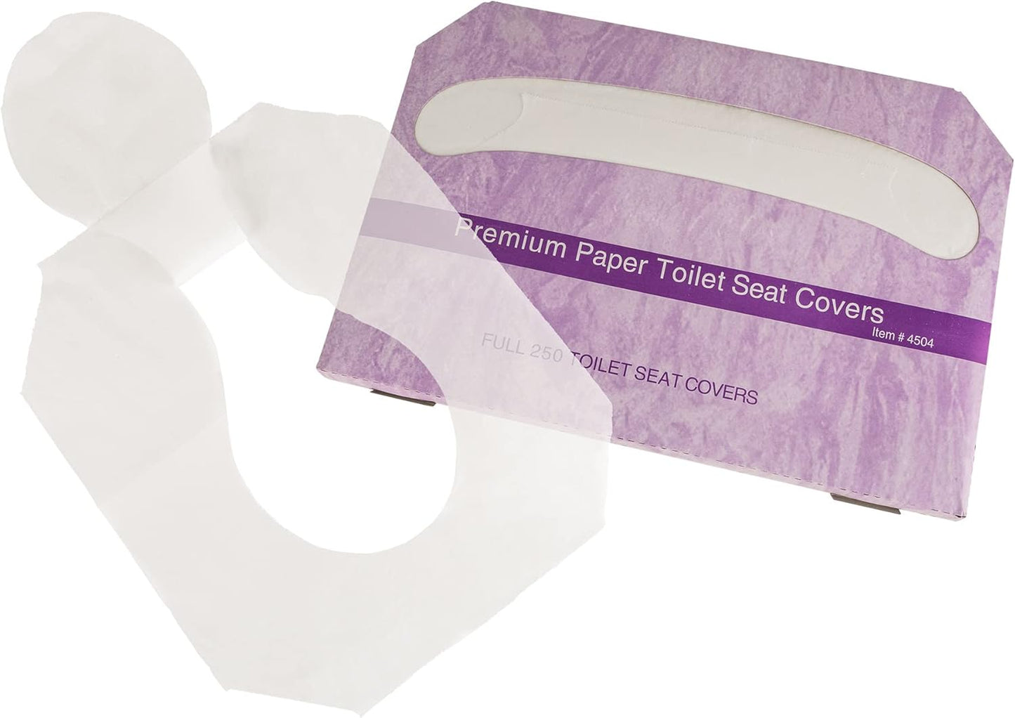 EZbrnd Premium Half-Fold Disposable Toilet Seat Covers, Flushable Paper Cover for Bathtoom, White