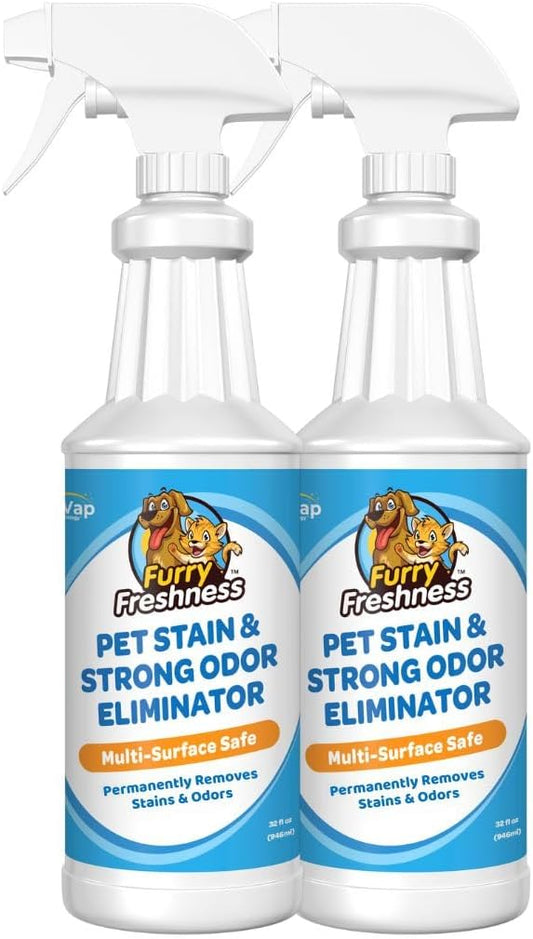 FurryFreshness Extra Strength Cat or Dog Pee Stain & Permanent Odor Remover + Smell Eliminator