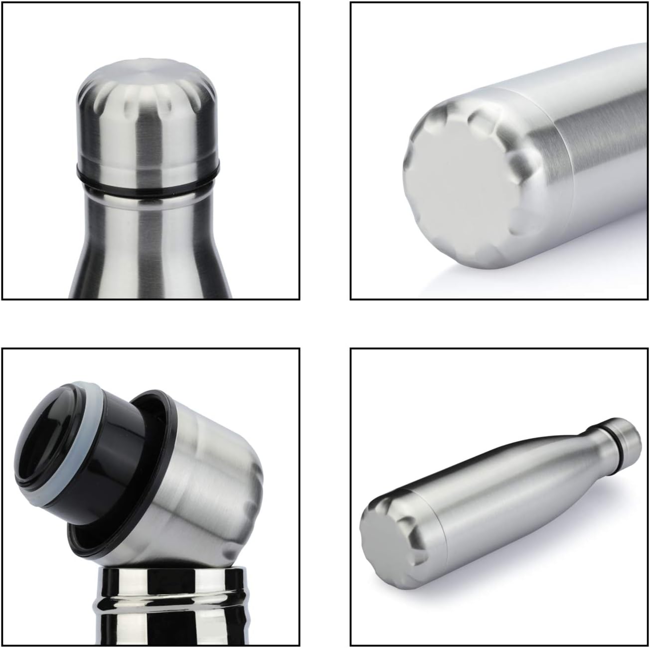 MEWAY 17oz Sport Water Bottle Vacuum Insulated Stainless Steel Leak-Proof Double Wall Cola Shape