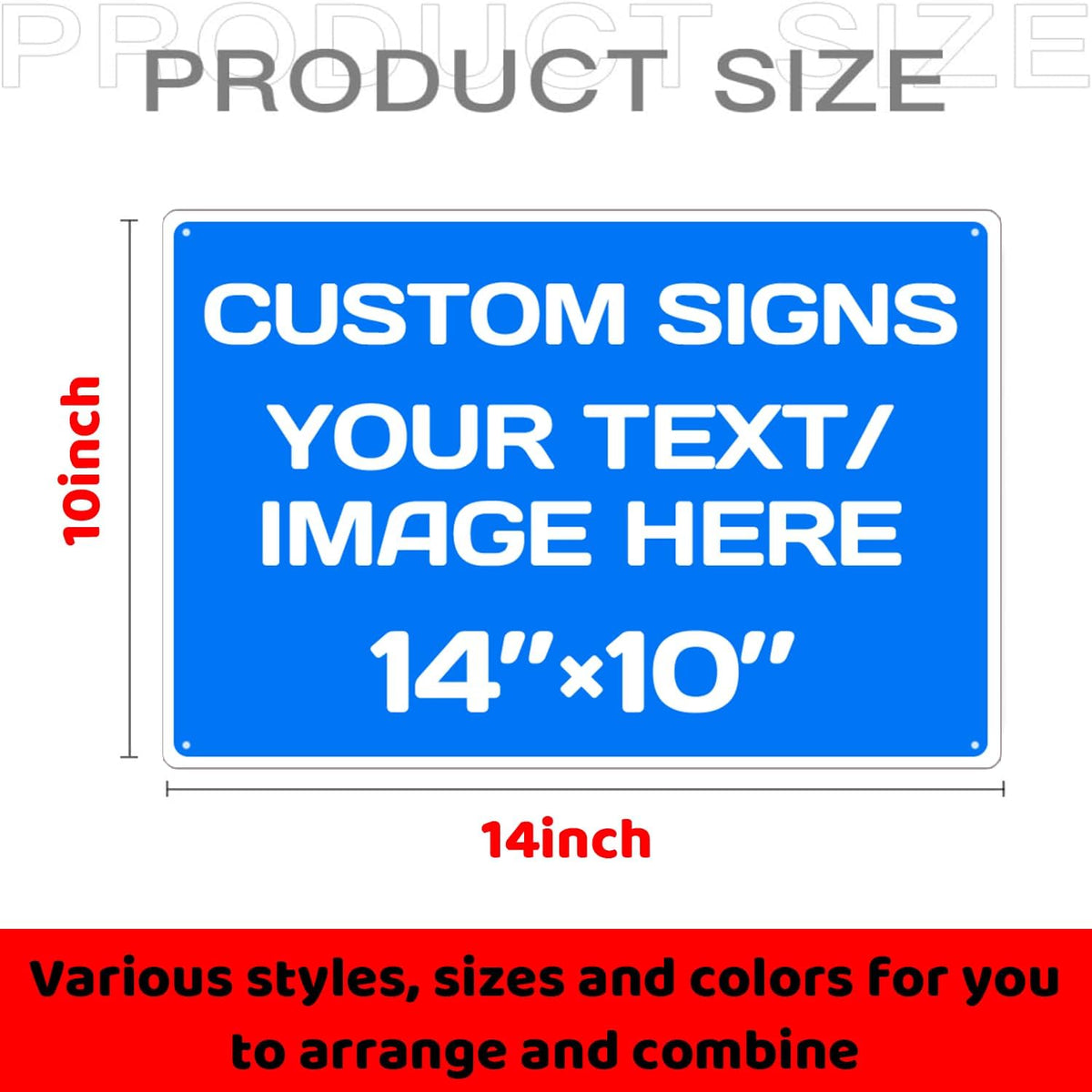 Repaly Personalized signs,Aluminum Weatherproof Metal Sign Multiple Sizes Custom Personalized Text